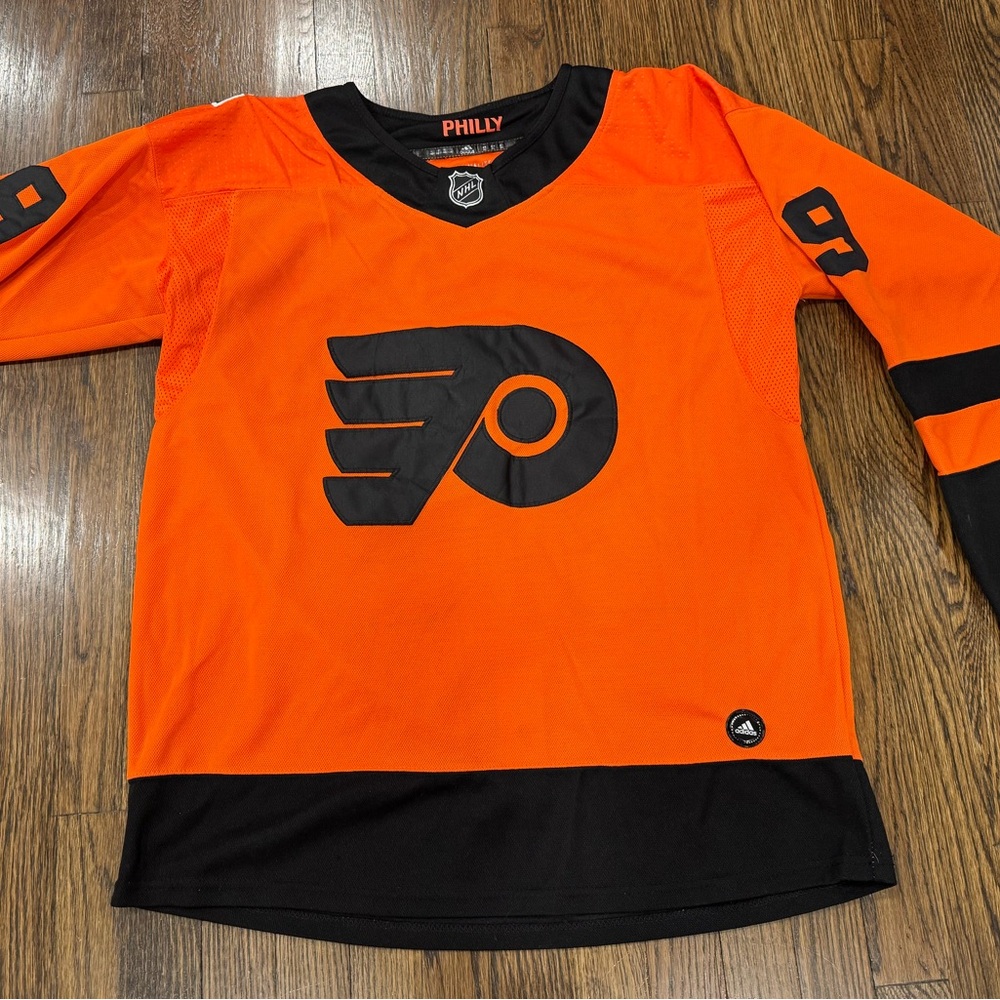 adidas Philadelphia Flyers Orange and Black Hockey Jersey